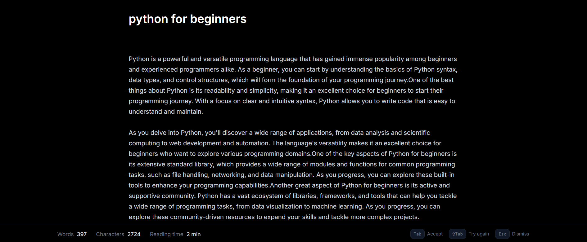Writify AI Writing Assistant Interface